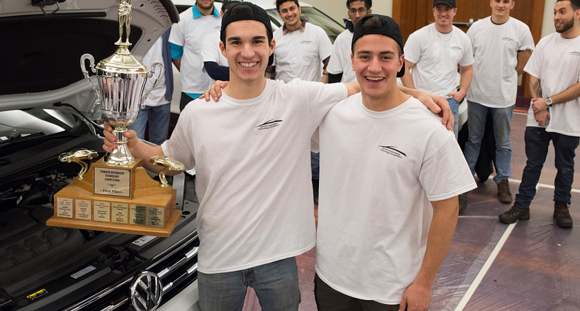 St. Brother Andre Catholic High School students win auto skills competition Image